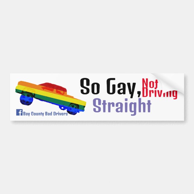 Gay Squatty Bumper Sticker (Front)