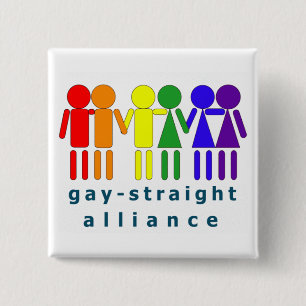 Gay Straight Aliiance 15 Cm Square Badge