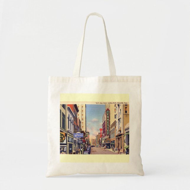 Gay Street, Knoxville, Tennessee Vintage  Style  Tote Bag (Front)