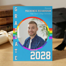 Gay Student Pride Rainbow Graduation Announcement 