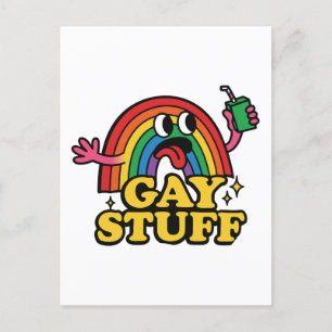 Gay stuff holiday postcard