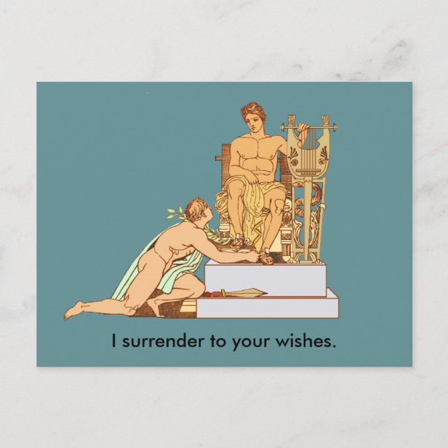 Gay Surrender to your Wishes Postcard (Front)