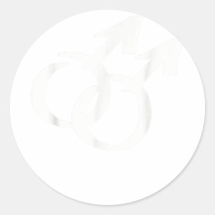 Gay symbols  classic round sticker