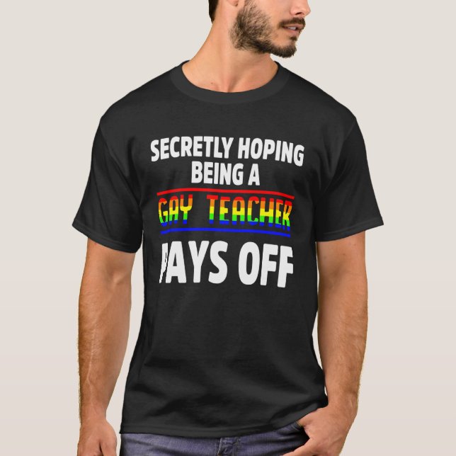 Gay teacher LGBT Pride Month Ally Hoping LGBTQIA T-Shirt (Front)
