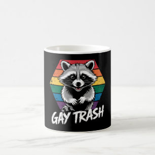 Gay Trash Raccoon LGBTQ Pride Vintage Coffee Mug