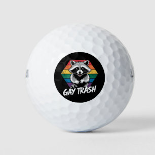 Gay Trash Racoon LGBTQ Pride Vintage Golf Balls
