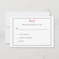 Gay Tuxedo Wedding Invitation Response Card