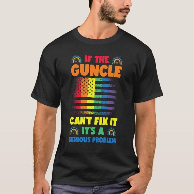 Gay Uncle Pride Guncle 2 T-Shirt (Front)