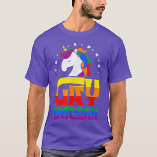 Gay Unicorn Cute Trendy Majestic Magic Gay Pride A T-Shirt