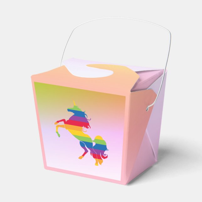 Gay Unicorn Stripes Favour Box (Front Side)