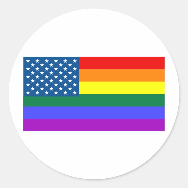 Gay USA Classic Round Sticker (Front)
