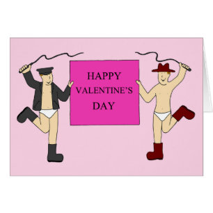 Gay Valentine card men in underwear.