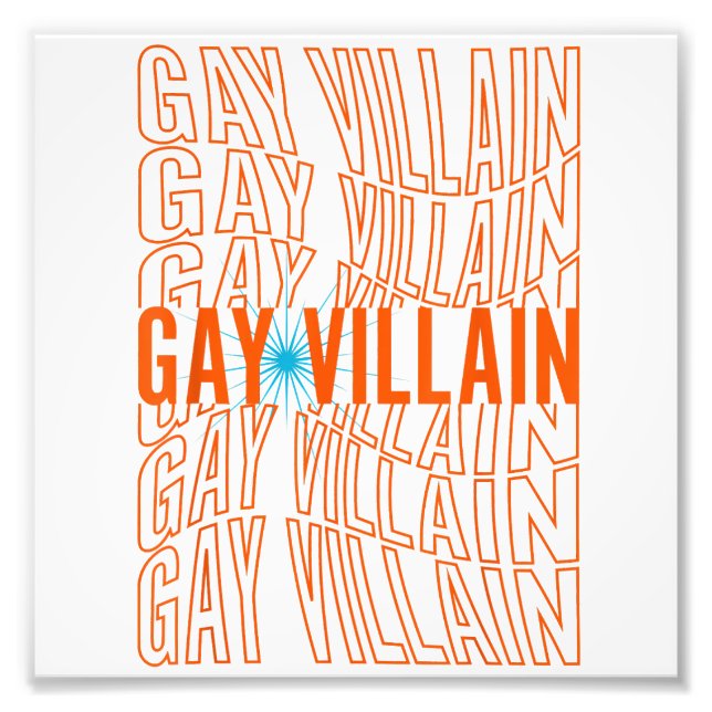 Gay Villain Funny Meme LGBT Gay Pride Lesbian LGBT Photo Print (Front)