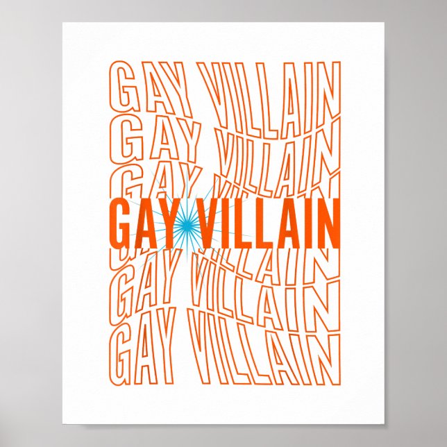 Gay Villain Funny Meme LGBT Gay Pride Lesbian LGBT Poster (Front)