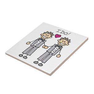 Gay Wedding Groom Tile