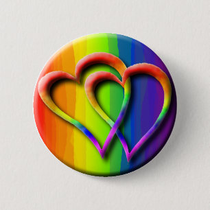 Gay Wedding Hearts Pride Parade LGBT Love 6 Cm Round Badge