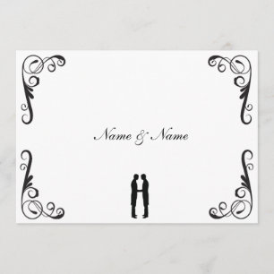 Gay Wedding Invitation - Groom and Groom
