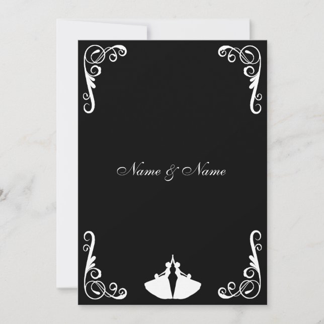 Gay Wedding Invitation - Lesbian - Two Brides (Front)