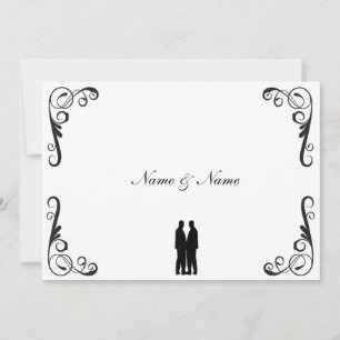 Gay Wedding Invitation - Two Grooms