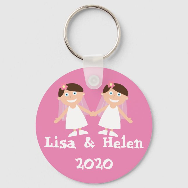 Gay Wedding Key Ring (Front)