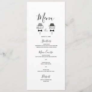 Gay Wedding Menu