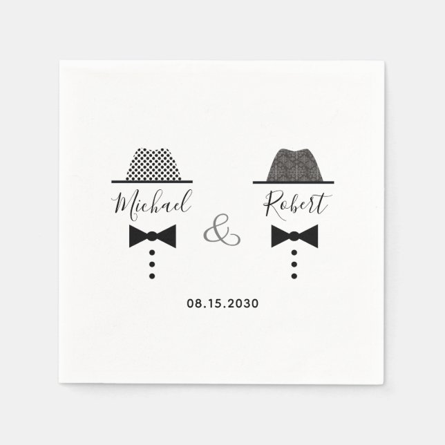 Gay Wedding Napkin (Front)