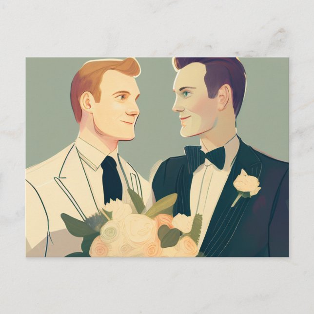 Gay Wedding Postcard (Front)