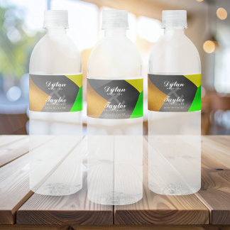 Gay Wedding Pride Flag Typography Water Label