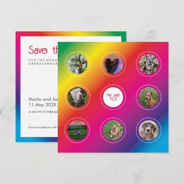 Gay Wedding Save the date (Front/Back)