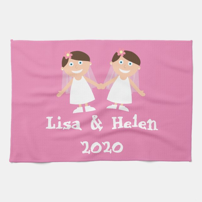 Gay Wedding Tea Towel (Horizontal)