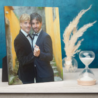 Gay Wedding Two Grooms Photo Plaque