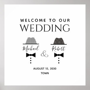 Gay Wedding Welcome Poster