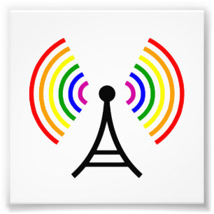 Gay Wifi Rainbow Signal Antenna Photo Print