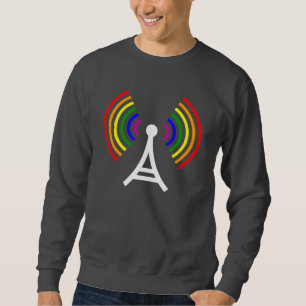 Gay WiFi Rainbow Signal Antenna Sweatshirt