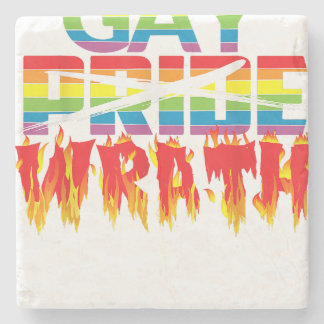 Gay Wrath Not Gay Pride - July Celebration T Shirt Stone Coaster