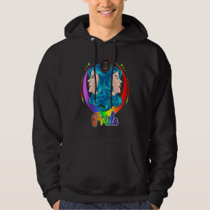 Gay Zodiac LGBTQ Zodiac Sign Gemini Rainbow Pride Hoodie