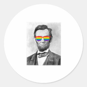 Gaybraham Lincoln Classic Round Sticker