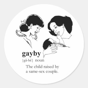GAYBY (Lesbian) Classic Round Sticker