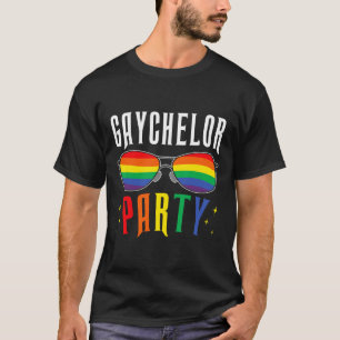 Gaychelor Gay Lesbian Lgbtq Pride Bachelor Party W T-Shirt