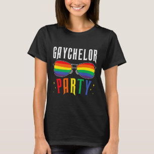 Gaychelor Gay Lesbian Lgbtq Pride Bachelor Party W T-Shirt