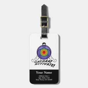Gaydar! Activate! Rainbow Gay Luggage Tag