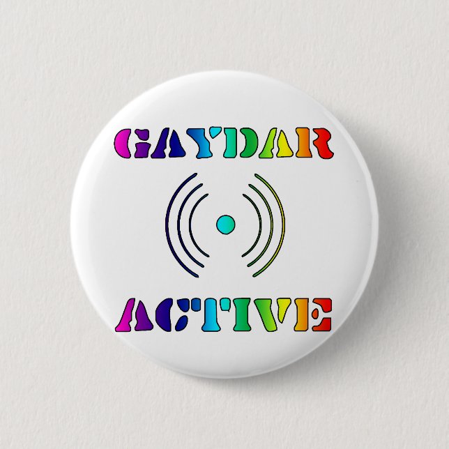Gaydar Active II 6 Cm Round Badge (Front)