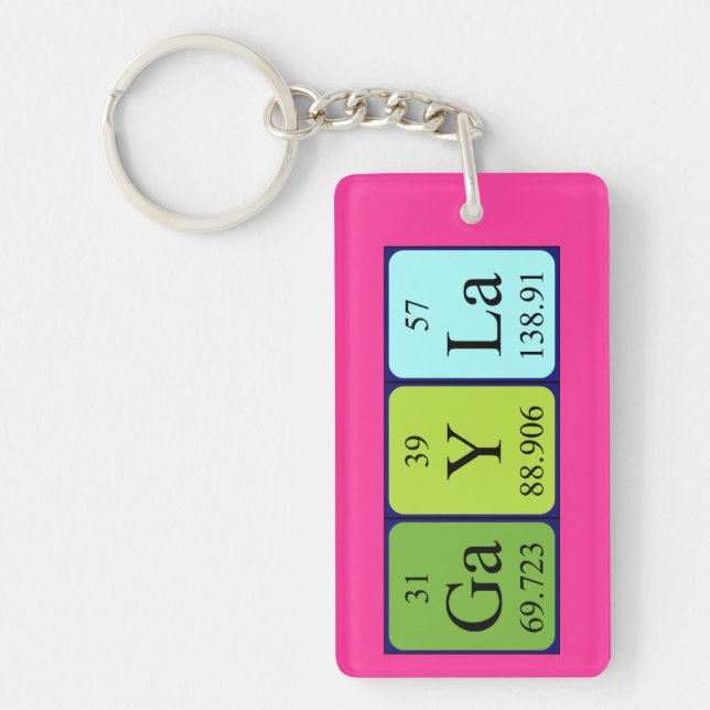 Gayla periodic table name keyring (Front)