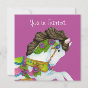 Gayle Carousel Horse Invitation