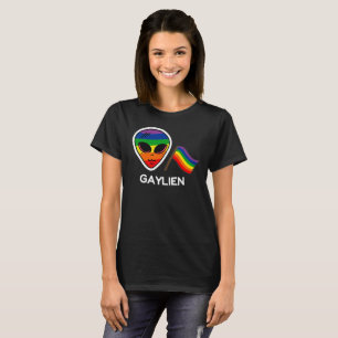 Gaylien rainbow pride flag gay alien LGBT shirt