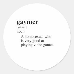 GAYMER CLASSIC ROUND STICKER