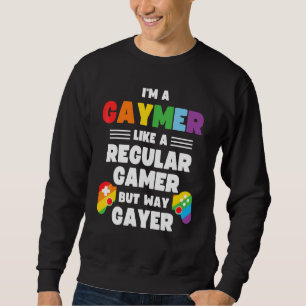Gaymer Gay Gamer Lgbt Pride Rainbow Controller Ga Sweatshirt