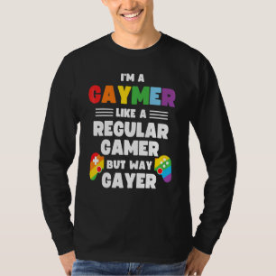 Gaymer Gay Gamer Lgbt Pride Rainbow Controller Ga T-Shirt