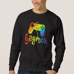 Gaymer Gay Gamer Lgbt Pride Rainbow Parade March L Sweatshirt