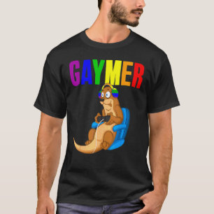 Gaymer Gay Pride Flag Gamer Lgbtq Video Game Otter T-Shirt